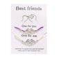 Cross-border Best-selling Best Friends Friendship Card Bracelet Simple Personality Love 8 Character Couple Bracelet Jewelry