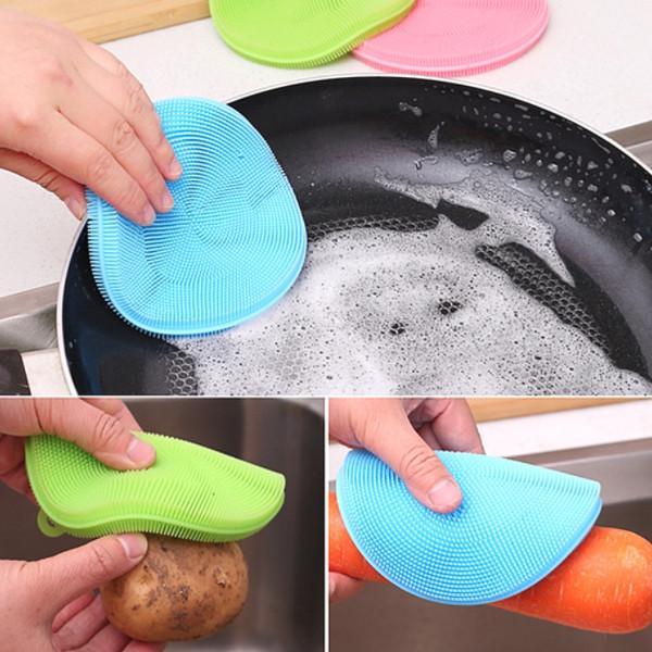 New Better Sponge Silicone Dishwashing Magic Silica Gel Dishwasher Kitchen Cleaning Fruit Vegetable Cutlery Kitchenware Brushes