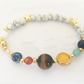 Universe Galaxy Eight Planets Solar System Guardian Star Natural Stone Beads Bracelet