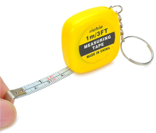 1M Mini Measuring Tape With Key Buckle Portable Random Color Hand Tools With Centimeter And Inch Scale