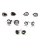 5pairs Round and Drop Jewelry Stud Earrings Modern Fashion Women Earrings