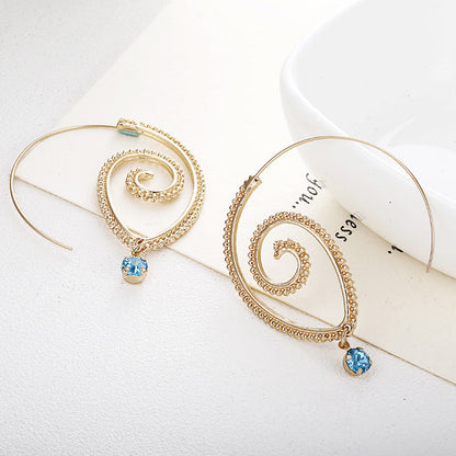 Shell Swirl Drop Ear Fashion Earrings for Women Party Jewelry Gift