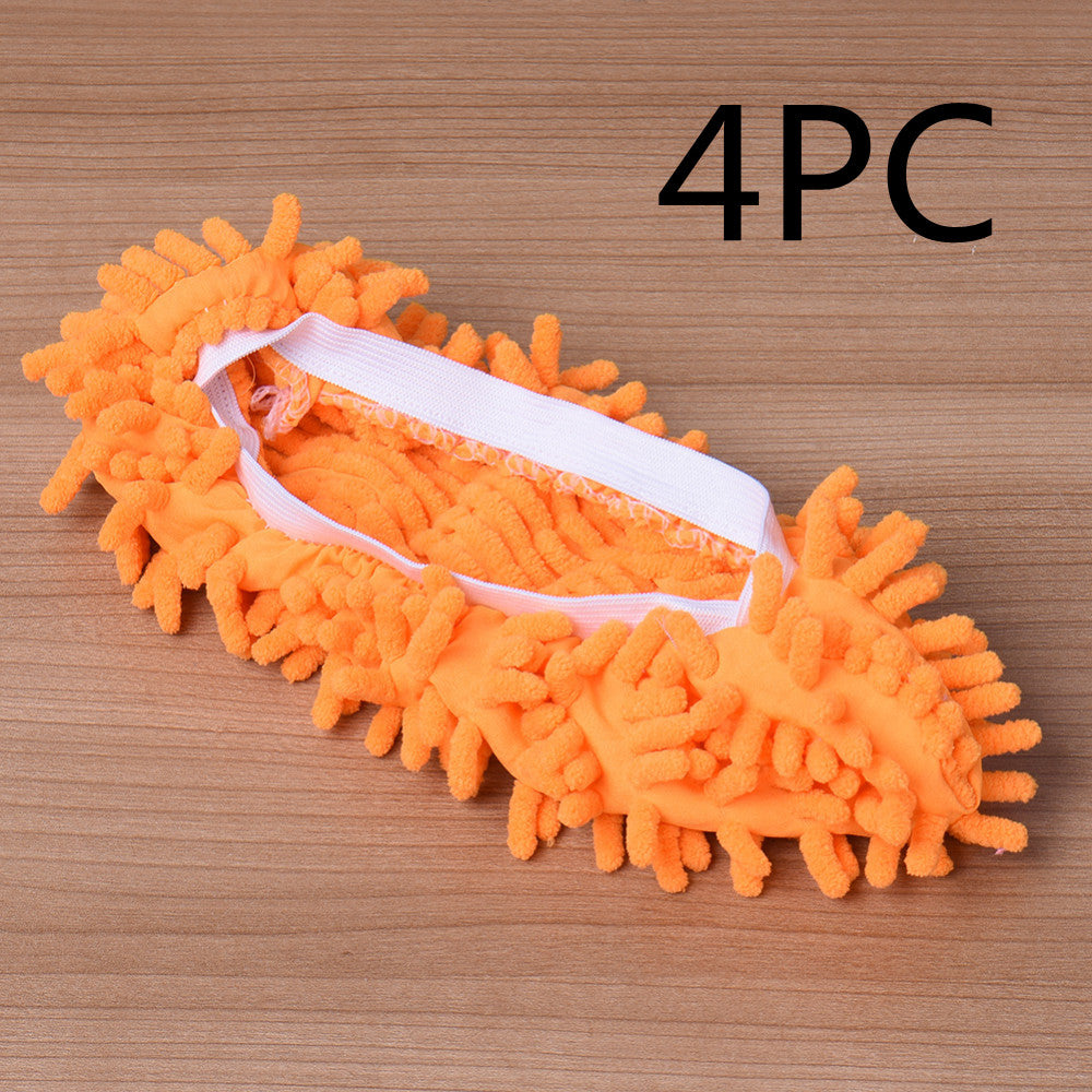 2pcs Set Multifunctional Chenille Micro Fiber Slipper Shoe Covers Clean Slippers Lazy Drag Shoe Mop Caps Household CleanTools