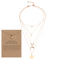 Multi-layer Moon Pendant Necklaces for Women Bohemian Wafer Elegant Necklace