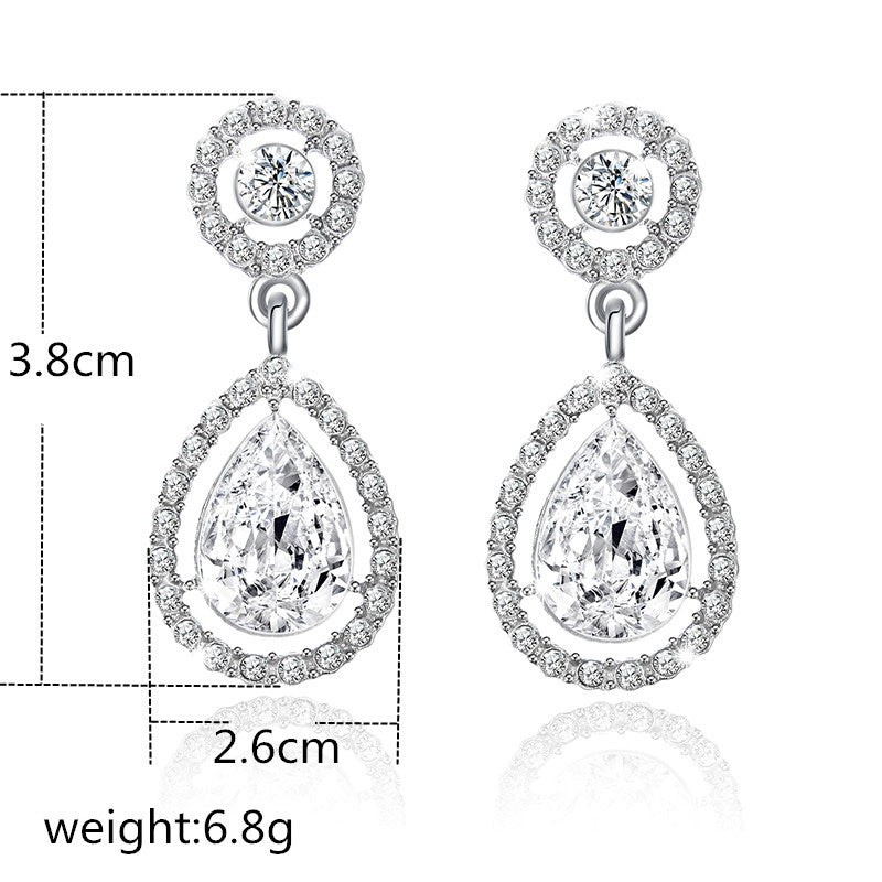 Luxury Tear Drop Dangling Drop Earrings Women Girls Gifts Jewelry Accessories