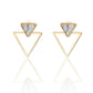Marbled Design Triangle Ear Drop Earrings Dangle Women Fashion Jewelry Gift for