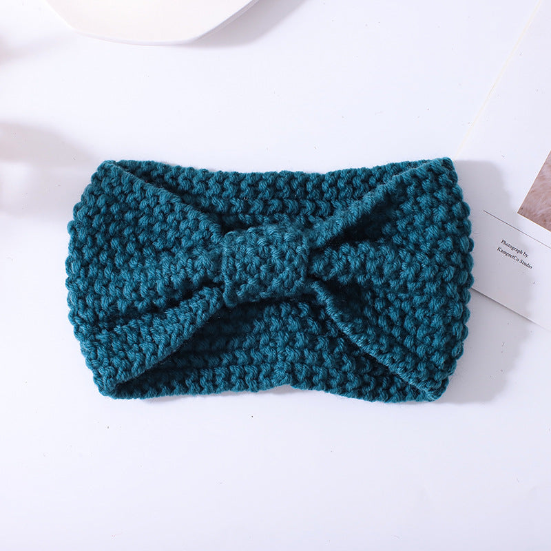 Corn Kernels Bowknot Knitted Wool Headband Movement