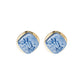 Blue Pattern Stud Earrings Women Jewelry Mom Gift Everyday Wear Earrings