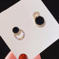 Black Circle Drop Earring Women Jewelry Mom Gift Everyday Wear Earrings