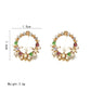 Flower Vine Wreath Stud Earrings Women Jewelry Mom Gift Everyday Wear Earrings
