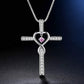 Fashion Cross Religious Belief Inlaid Zircon Pendant