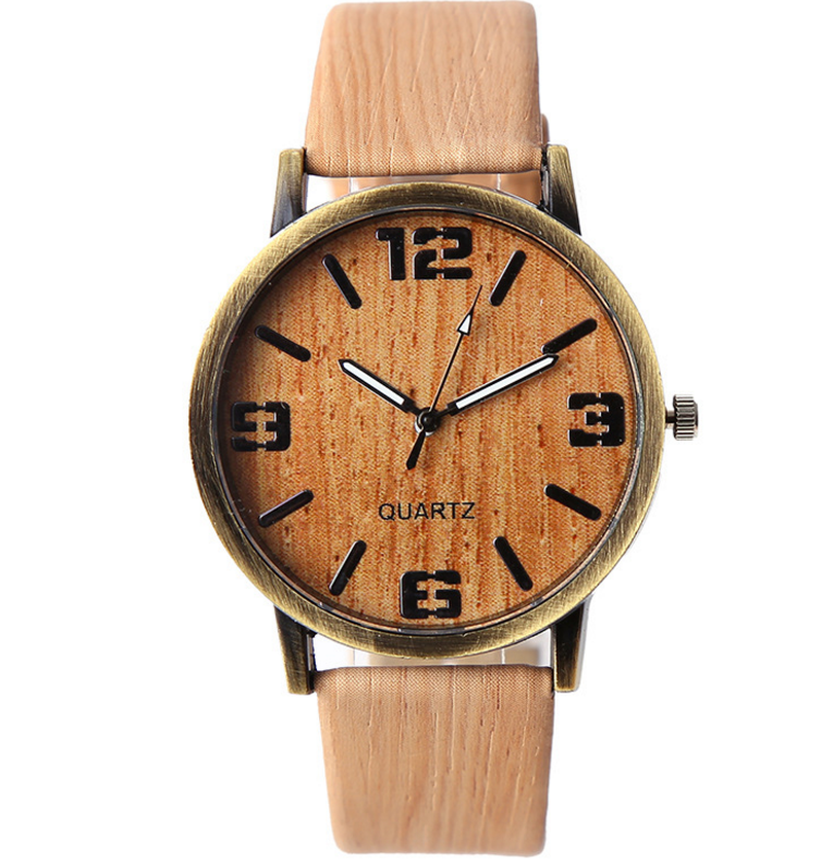 Wood Grain  Style Wrist Watch