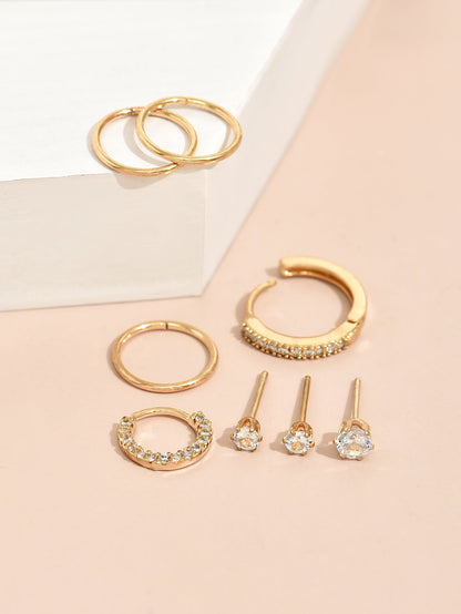 8pcs Set Ear Cuff and Studs Earrings Women Jewelry Gift for Her Accessories