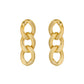 Flat Chain Ear Drop Earrings Dangle Women Fashion Jewelry Gift for Her