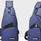New shoulder bag men's charging bag sports men's usb chest bag outdoor diagonal package
