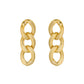 Flat Chain Rings Drop Dangle Earrings Women Jewelry Gift for Her Accessories