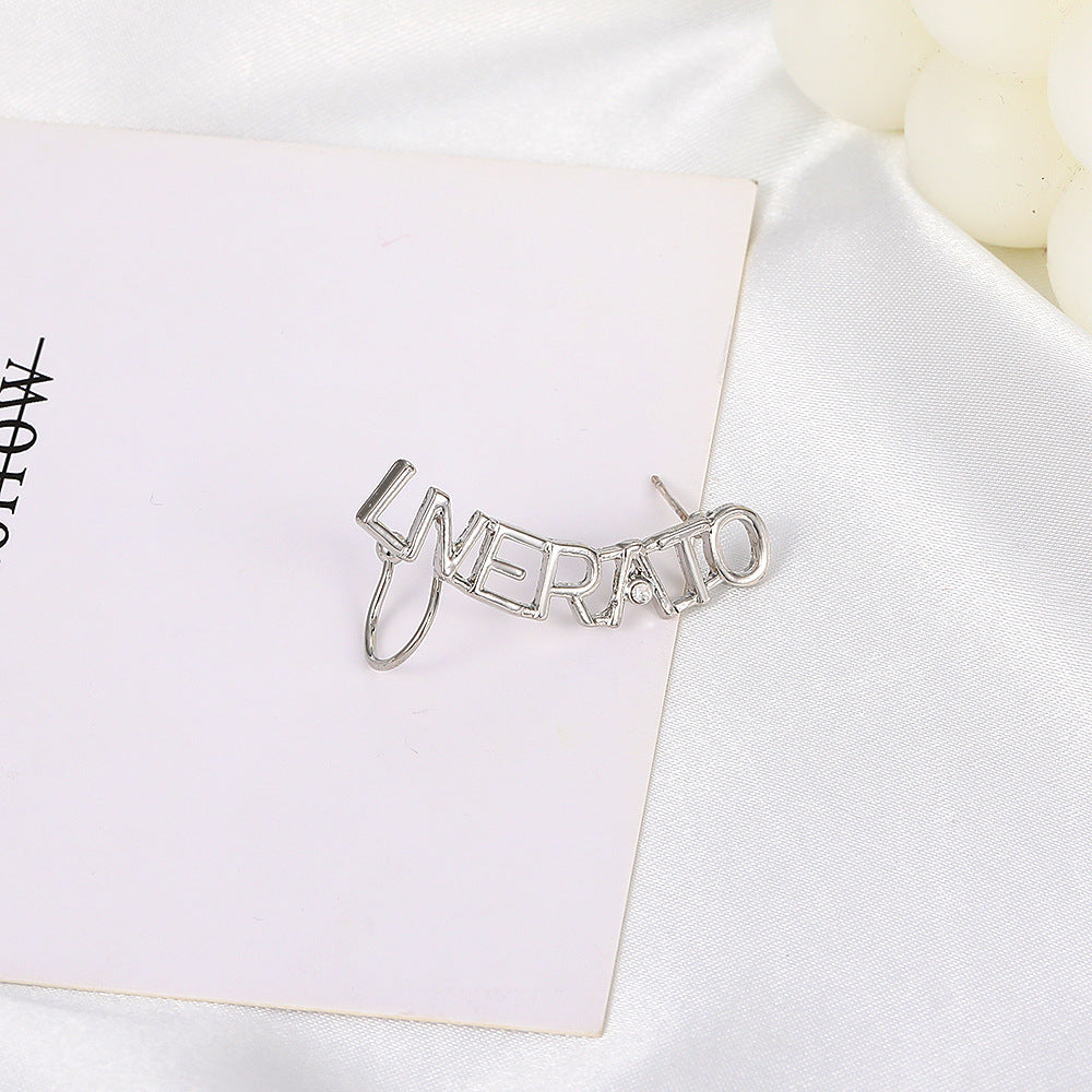 Five Hearts Ear Climber Stud Earrings Women Charm Stud Jewelry Birthday Holiday