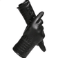 Winter plus velvet warm leather PU outdoor riding sports full touch screen three strips of leather gloves
