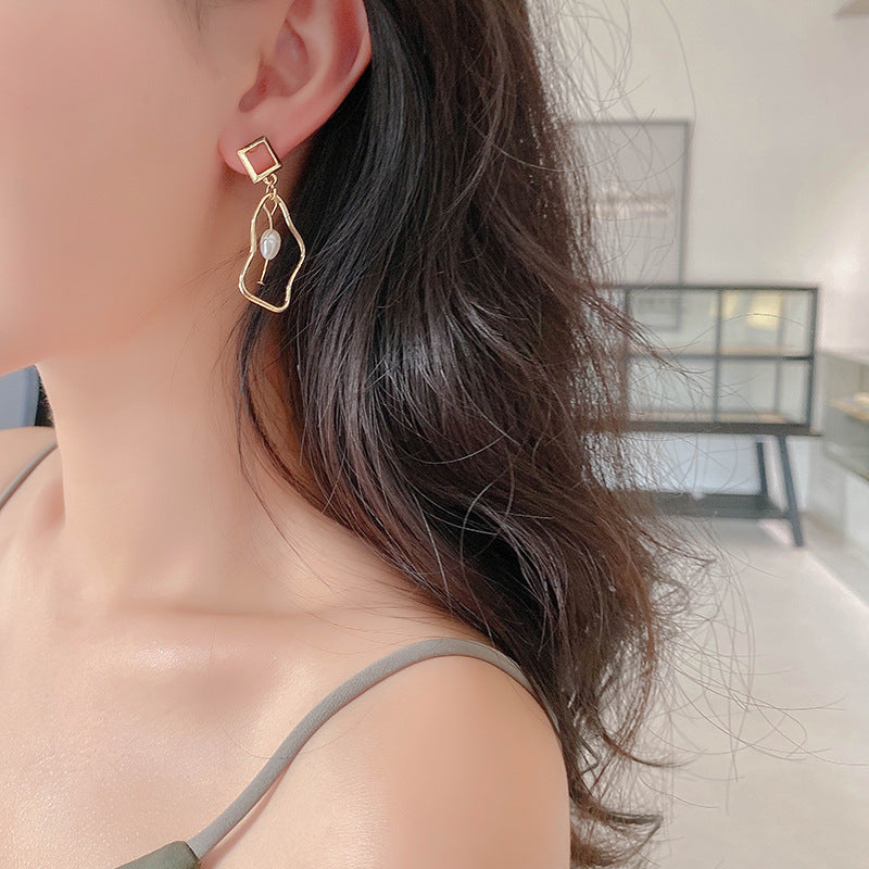 Mismatched Irregular Pendant Dangle Earrings Jewelry Accessories Girls Fashion Accessory