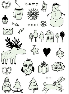 Flash Luminous Tattoo Christmas Glow In The Dark Glitter Fluorescent Temporary Tattoos Stickers