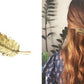 Han Edition Leaf Feather Hair Card Metal Elastic Hair Clip Antique Color Of The Old Color Of The Leaves Of The Leaves Of The Tail Hair Accessories Ebay