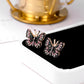 Gemstone Butterfly Studs Earring Exquisite Fashion Earrings For Women