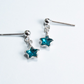 Five-star crystal ear studs