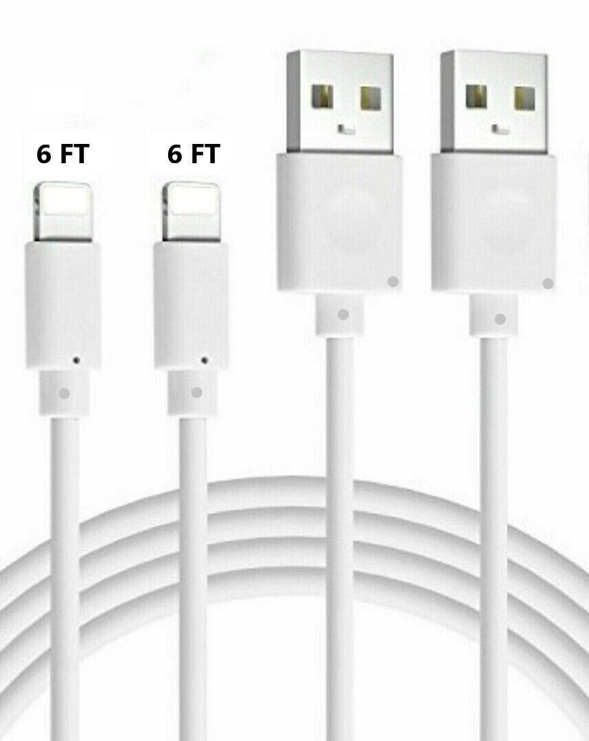 Ixir Charger Lightning Cable, 2 Pack 6FT USB Cable, Compatible with iPhone 13/12/11/ Xs, Xs Max, XR, X, 8, 8 Plus, 7, 7 Plus, 6S, 6S Plus,iPad Air, Mini, iPod Touch, Case, Charging & Syncing Cord