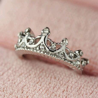 Vintage Queen Crown Birthstone Ring