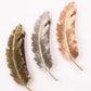 Han Edition Leaf Feather Hair Card Metal Elastic Hair Clip Antique Color Of The Old Color Of The Leaves Of The Leaves Of The Tail Hair Accessories Ebay