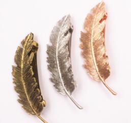 Han Edition Leaf Feather Hair Card Metal Elastic Hair Clip Antique Color Of The Old Color Of The Leaves Of The Leaves Of The Tail Hair Accessories Ebay