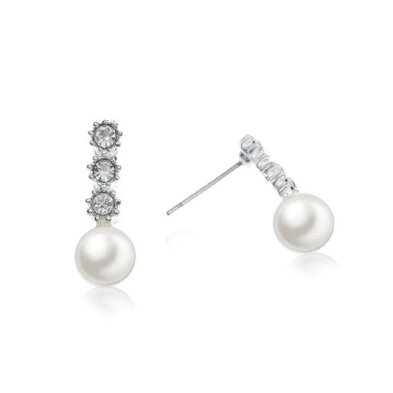 Cute Faux Pearl Studs  Fashion Earrings for Women Party Jewelry Gift