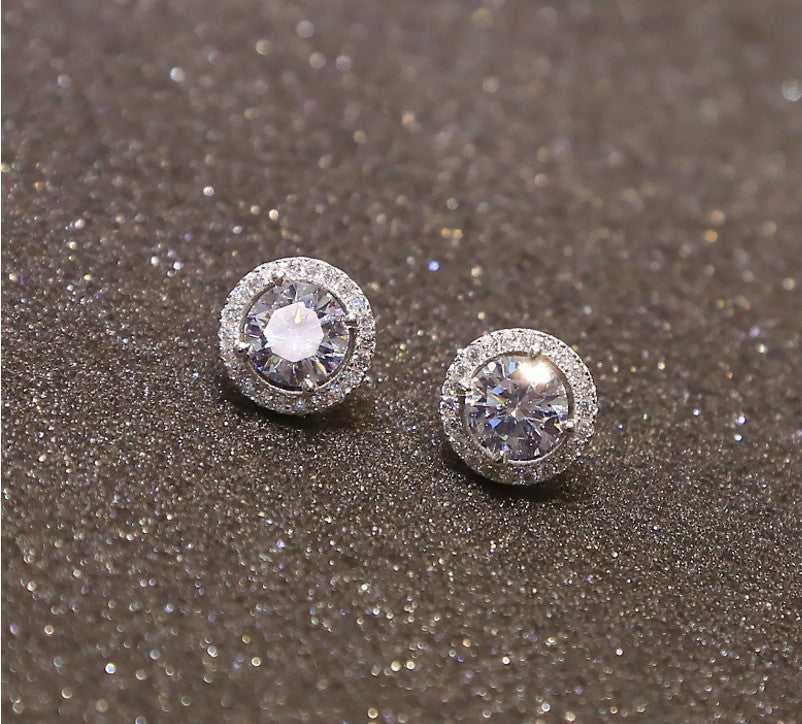 Rhinestone Stud Earrings Women Jewelry Mom Gift Everyday Wear Earrings