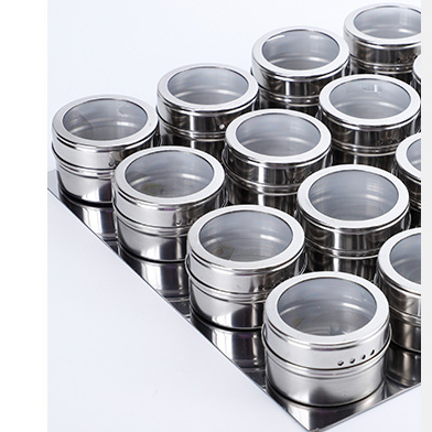 Visible stainless steel spice jar