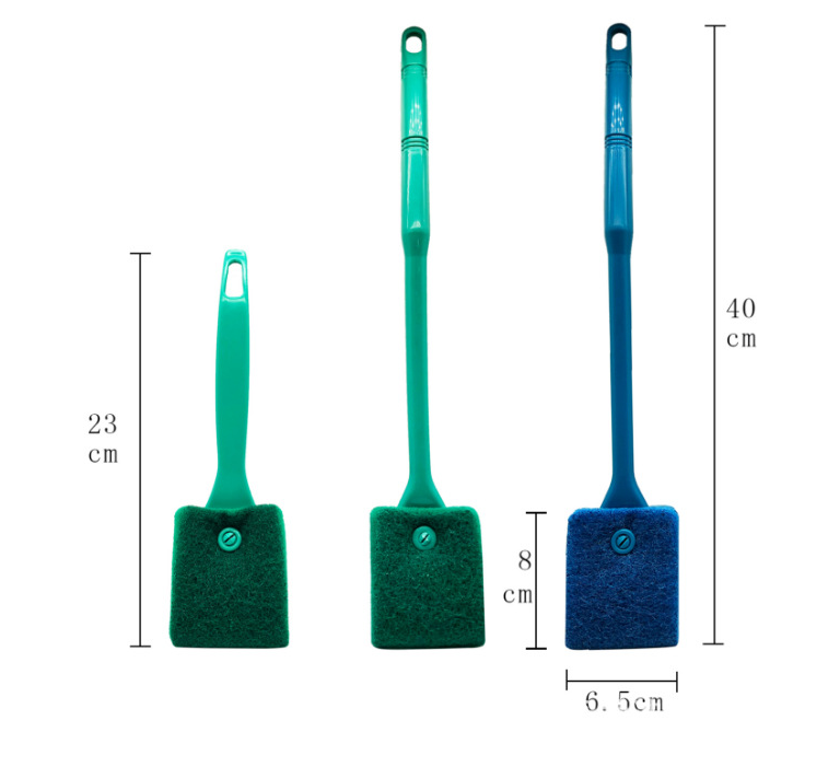 Long handle double-sided cleaning brush Aquarium cleaning brush