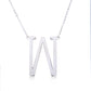 Fabulous Rose Gold Plated Stainless Steel Initial Letter Pendant Necklace