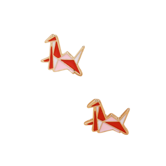 Paper Bird Stud Earrings Women Fashionable Luxurious Earrings Jewelry