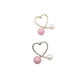 Pink Ball Heart Design Stud Earrings Women Girls Gifts Jewelry Accessories