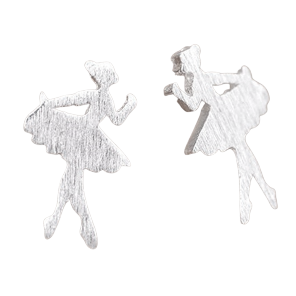 Ballet Girl Stud Earrings Women Charm Stud Jewelry Birthday Holiday Gifts