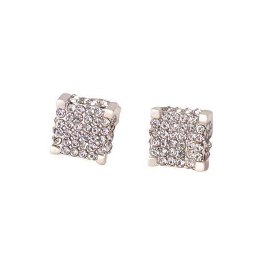 Rhinestone Geometric Design Stud Earrings for Women Girls Ear Studs Jewelry Gift