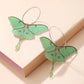 Green Moth Earrings Dangling Drop Earring Women Girls Gifts Jewelry Accessories