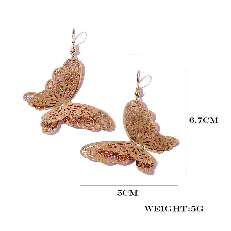 Hollow 3D Butterfly Gift Earrings Dangle Women Fashion Jewelry Jewellery