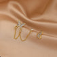 Mismatched Butterfly Ear Studs Dangle Earring Exquisite Fashion Drop Earrings For Women