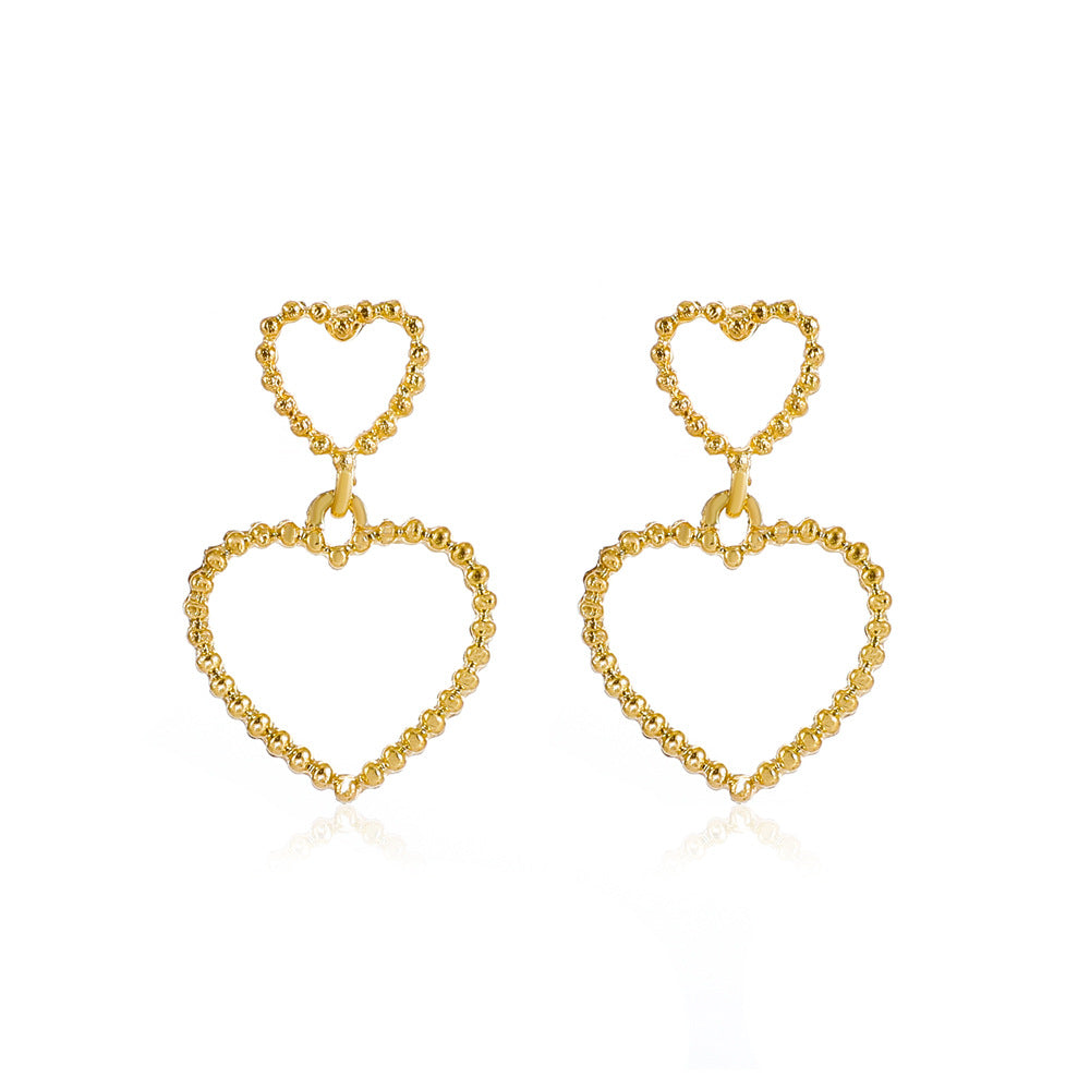 Heart Dots Style Dangle Earring Exquisite Fashion Drop Earrings For Women