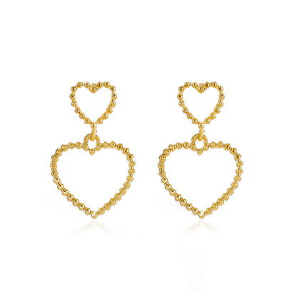 Heart Dots Style Dangle Earring Exquisite Fashion Drop Earrings For Women