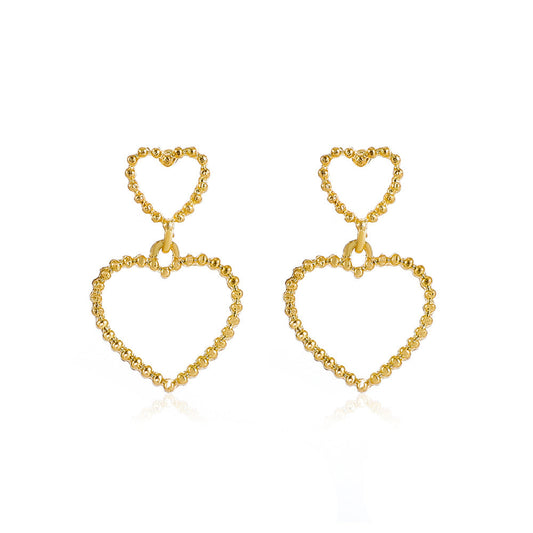 Heart Dots Style Dangle Earring Exquisite Fashion Drop Earrings For Women