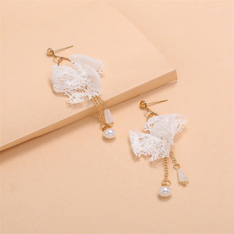 Lace Design Dangling Drop Earrings Women Girls Gifts Jewelry Accessories