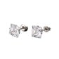 Fashion Stainless Steel Four Claw Square Ear Studs