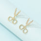 Rhinestone Scissors Stud Earrings Fashion Women Female Earrings Piercing Jewelry