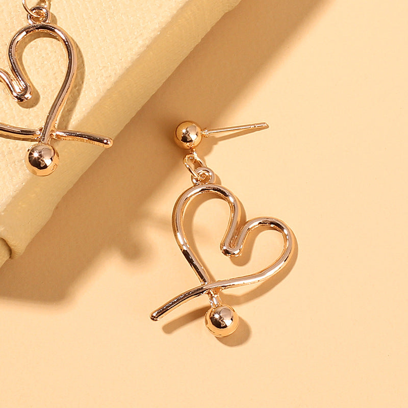 Heart Pendant Dangle Earring Exquisite Fashion Drop Earrings For Women